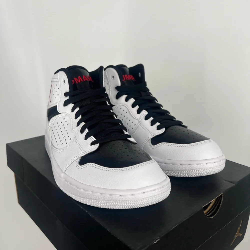 Nike Air Jordan Access White Black Shoes Size 7 - Picture 2 of 5